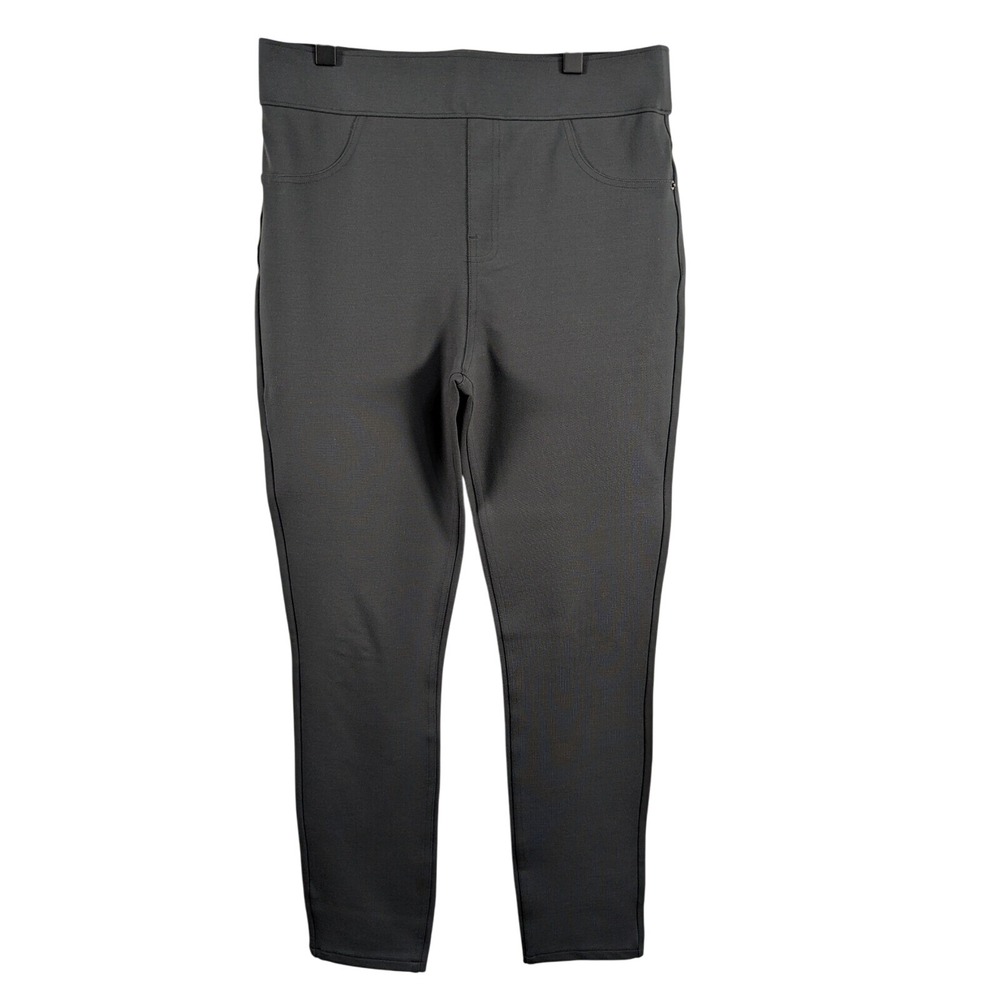 Spanx Womens The Perfect Pant M Gray Tummy Control Slimming Ponte Ankle Preppy